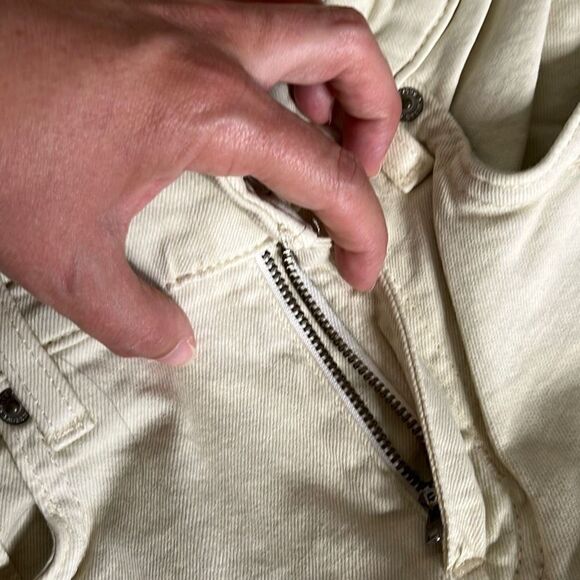 Ralph Lauren Womens Denim Jeans Skinny Curvy Mid Rise Super Stretch Cream Size 0 - Picture 5 of 15